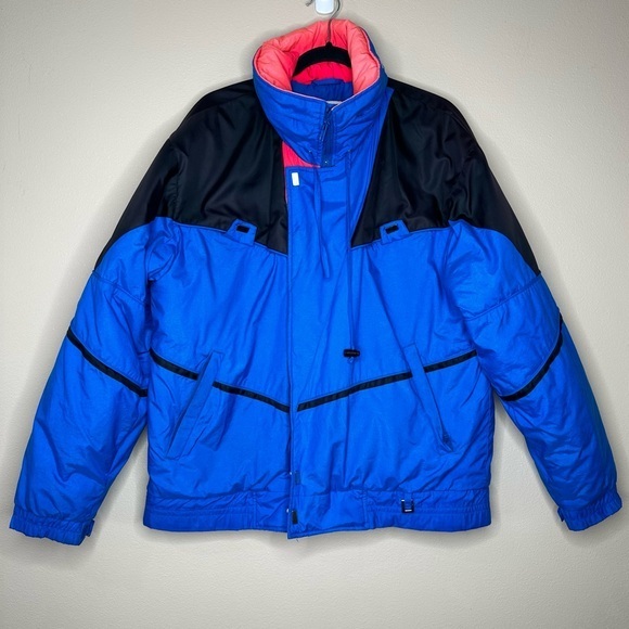 Profile Ski Snow Snowboard Jacket VTG rare Blue Red Men’s‎ Size M - Picture 1 of 9